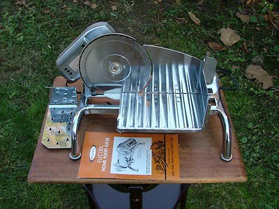 Vintage Rival Electric Home Food Slicer with Instructions; Model 1101E