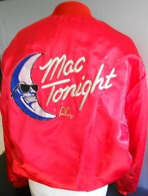 McDONALDS MAC TONIGHT RED SATIN JACKET VINTAGE by Group II CLUB II 