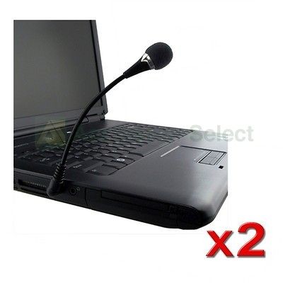 Pcs Flexible Black Mini Microphone Mic For PC Laptop Notebook