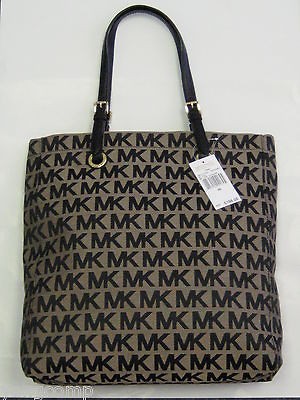 NWT Michael Kors 38S1CTTT3J North South Signature Jacquard Tote Bag 