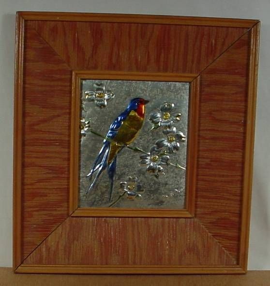 Tin Metal Aluminum Art Swallow Bird Wall Hanging