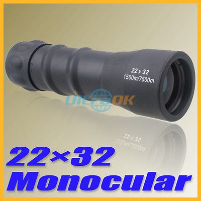 New 22x32 9.8 Single HD High Magnification Pocket Size Telescope 