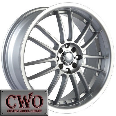 18 Silver Akita AK25 Wheels Rims 4x100/4x114.3 4 Lug Civic Integra 