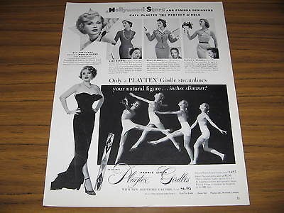 1953 women's Playtex girdle Zsa Zsa Gabor Hollywood star vintage fashion ad