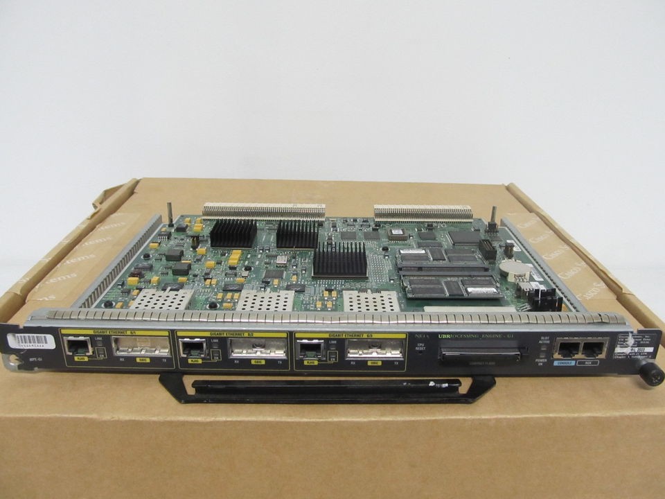 Cisco UBR7200 NPE G1 3 GE/FE/E uBR7246VXR Router Routing Engine 512 