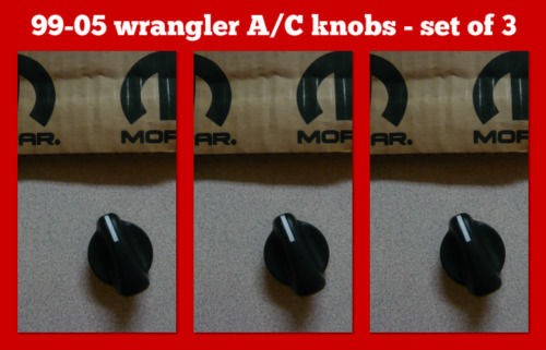   to 2005 JEEP WRANGLER A/C CONTROL KNOB   SET OF 3   NEW MOPAR PARTS