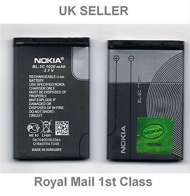 GENUINE NOKIA BL 5C BATTERY ORIGINAL 1020mAh N91 3110