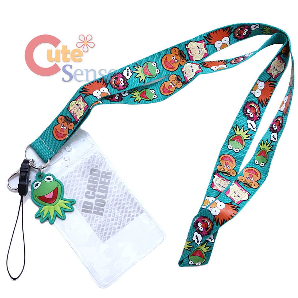 The Muppets Lanyard Key Chain ID Holder Badge with Frog Charm Miss 