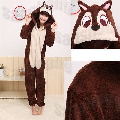 Hot New Clothes Anime Chipmunk Cosplay Costume KIGURUMI Pajamas Party 