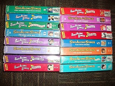 VHS Lot Of 16 Disneys Sing Along Songs Videos ( Mulan)