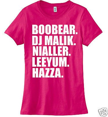   ladies tshirt i love harry louis niall zayn liam boys nick names