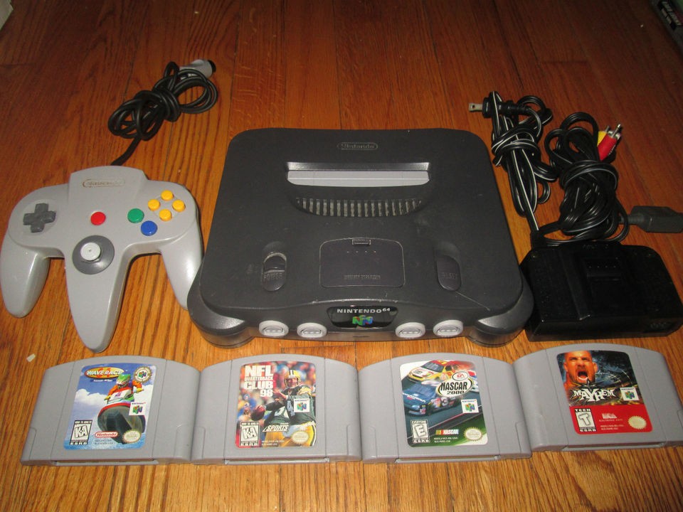 Nintendo 64 Smoke Grey Console (NTSC61).WI​TH GAMES