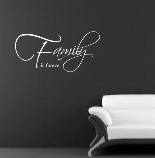 Family Is Forever Wall Art Sticker Mural Decal quote Kitchen rc 