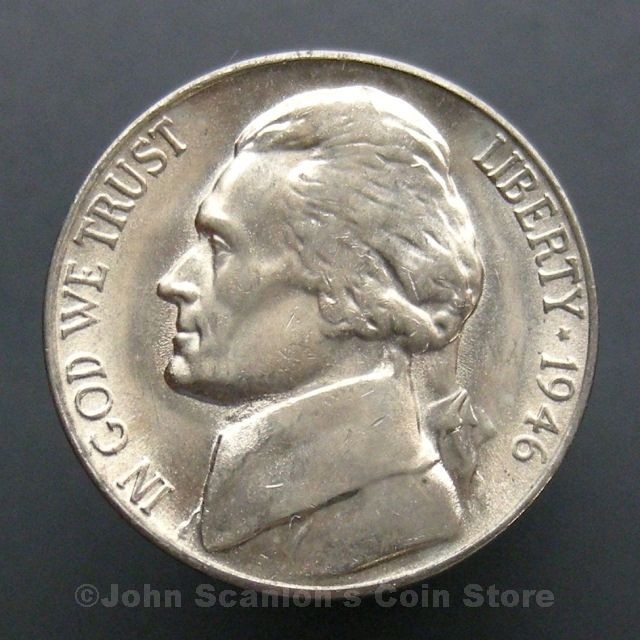 1946 S Jefferson Nickel   BU (Brilliant UNC)