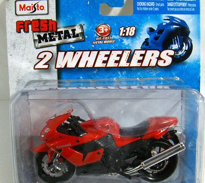 Maisto Kawasaki Ninja ZX 14R Moto Sport Bike Motorcycle 118 Scale Die 