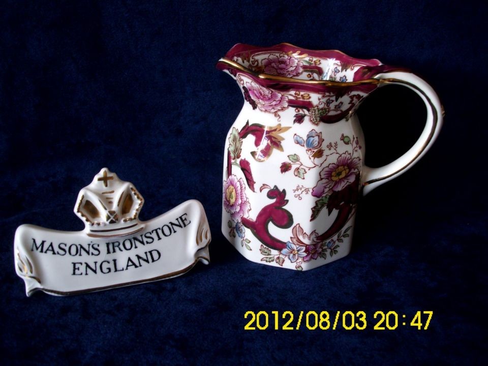 Masons Ironstone Red Mandalay Pattern Fenton Jug