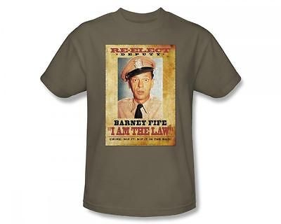 Andy Griffith Show Barney Fife I Am The Law TV Show T Shirt Tee