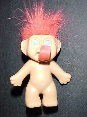 VINTAGE TROLL WITH WORKING PARTY FAVOR BLOW UP NOISEMAKER IN MOUTH 