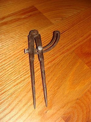   ANTIQUE DIVIDER Caliper COMPASS Carpenter Woodworking Hand Tool Guage