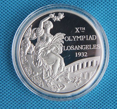 1932 Los Angeles Olympic Winner Silve Medal Commemorative Coin