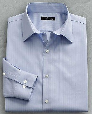 MARC ANTHONY SLIM FIT LIGHT BLUE WRINKLE FREE SPREAD COLLAR DRESS 