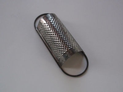 Vintage Silver Metal Nutmeg Grater Zester Hang Domed