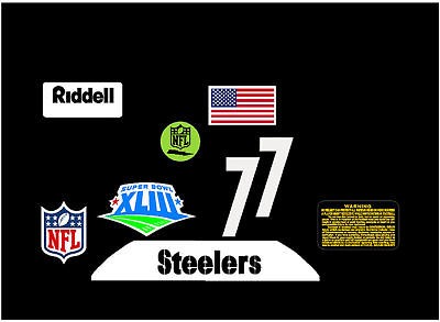 steelers helmet decals in Football NFL