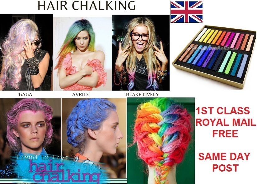 Temporary Hair Chalks/Pastels Trend, Very Easy to Use, Wash Out 48 