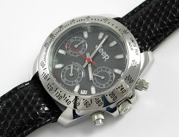 LADIES NEW JEEP WATCH 200M W/RESIST CHRONOGRAPH BLACK