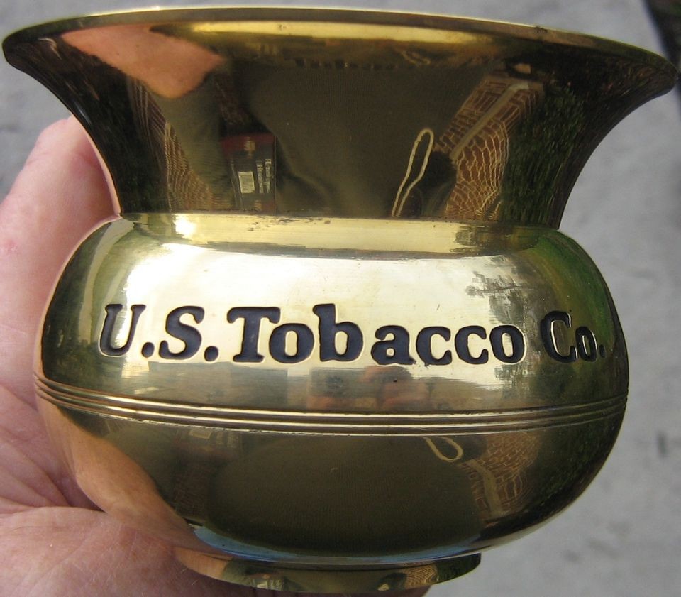 COPENHAGEN/US TOBACCO BRASS SPITTOONOLDER VERSION NEW