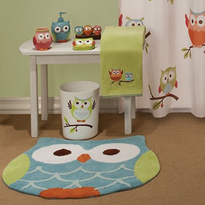 Hooty Owl Plush Bathroom Bath Towel