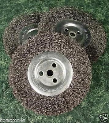 3pc 6  BENCH GRINDER WIRE WHEELS new wheel sand polish