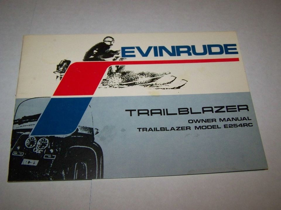 1972 EVINRUDE TRAILBLAZER E254RC SNOWMOBILE MANUAL   NOS   NEW OLD 