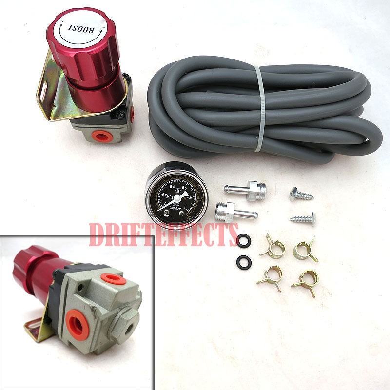   RED ADJUSTABLE MANUAL TURBO BOOST CONTROLLER KIT 1 30 PSI IN CABIN