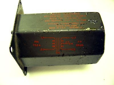 CHICAGO TRANSFORMER DIV. 677 0396 00 Limiting Transformer (lot of 1)