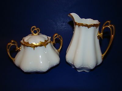 Moritz Zdekauer ( MZ ) Austria Beautiful Creamer And Sugar Bowl w/lid