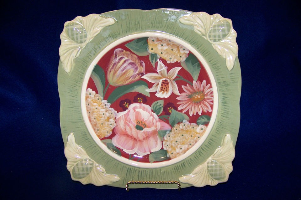 PLATTER CERTIFIED INTERNATIONAL PAMELA GLADDING 11.5 SQUARE