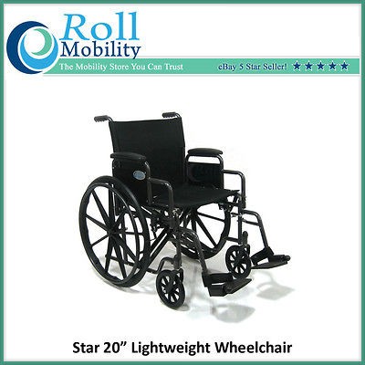 20 Seat Lightweight Wheelchair with Removable Desk Length Arms Fast 