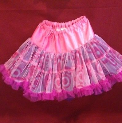 Boutique Popatu Tutu Tull Petticoat Style Skirt EUC Size Medium Pink 