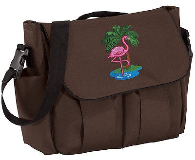 Pink FLAMINGO Diaper Bag Stylish Brown BEST Shower Gifts Daddy Mommy 