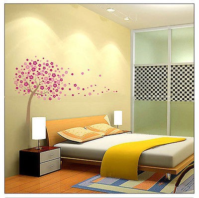   Cherry Blossom Flowers Tree Wall Stickers Art Mural Nursery Wallpaper