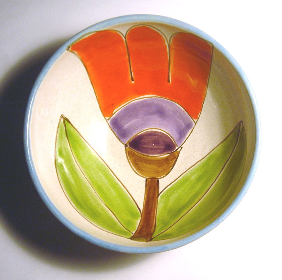 Modernist BEAUTIFUL Vintage DESIMONE TULIP Pottery BOWL Italy 64/R