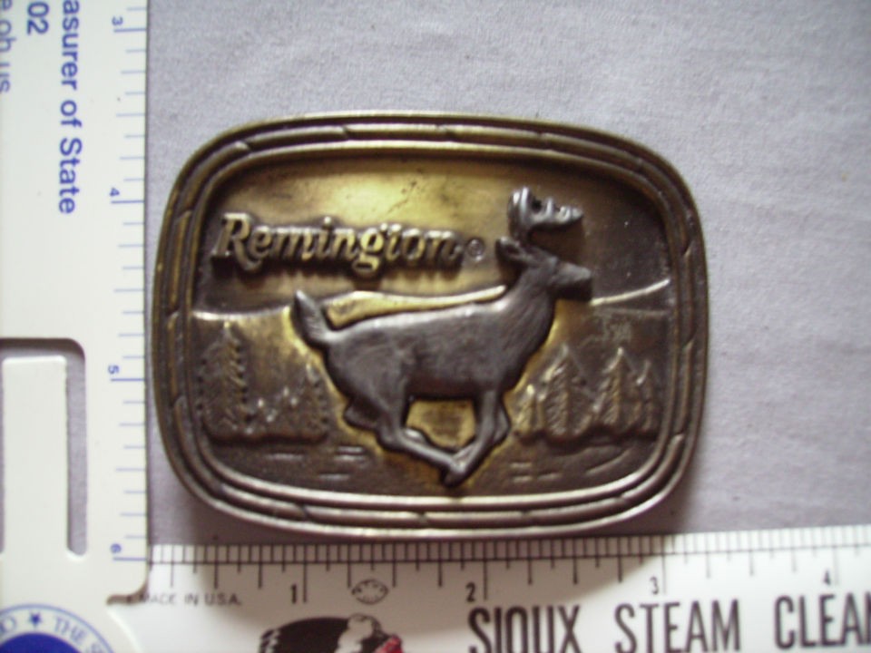   White Tailed Deer Sid Bell 1979 Vintage Belt Buckle Firing Arms Gun