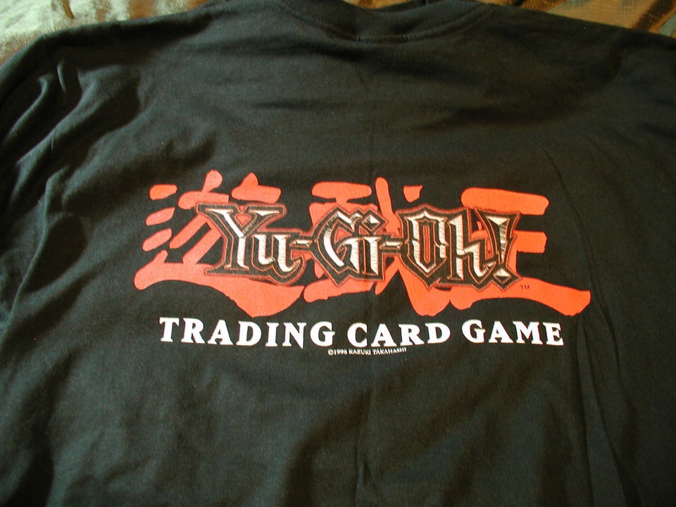 1996 yu gi oh shirt Large black retro NWOT trading card game kazuki 