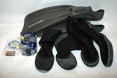 Lot of Scuba Gear Sea & Sea Underwater Camera, Womens Scuba Boots 