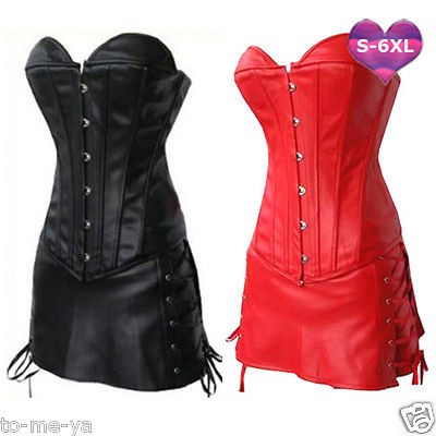 plus size leather corset in Corsets & Bustiers