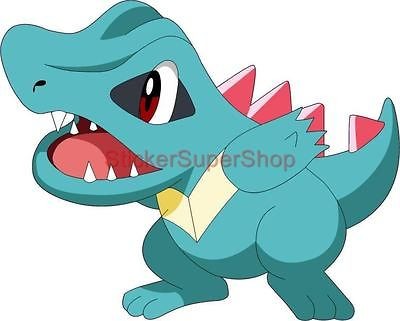 Choose Size   TOTODILE Pokemon Decal Removable WALL STICKER Home Decor