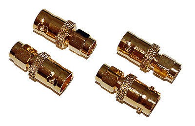 Lot SMA Male Plug to BNC Female Jack Ham Radio Adapter for HT 