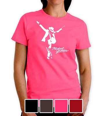   JACKSON WOMEN LADIES PINK SMALL SHIRT POP KING MUSIC LEGEND ROCK RETRO