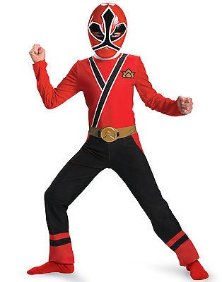 Power Rangers Samurai RED Ranger Costume M 7 8 Boys Child Kids 